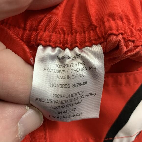 Coca-Cola Board Shorts Mens Small (28-30) Red Black Swim Trunks Logo Polyester - Picture 4 of 6